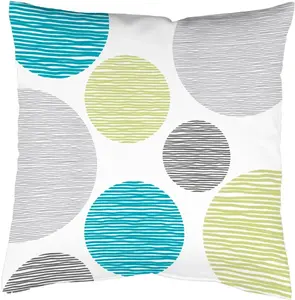 Декоративная подушка Vision S "БОРДЕН", чехол без наполнителя. 1 шт 50х50 см, цвет apfelgrün + bedruckt