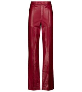 Кожаные брюки с высокой талией Bilirokia Isabel Marant, Raspberry