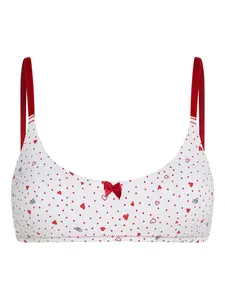 Бюстгальтер-бралетт с принтом Karl Lagerfeld, белый