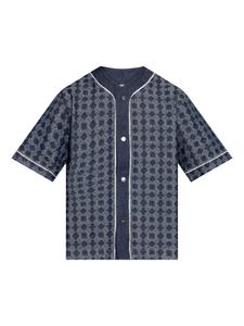 Рубашка AMIRI с геометрическим принтом и короткими рукавами, синий