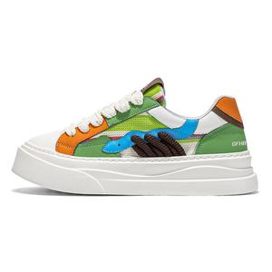 Износостойкие дышащие низкие детские кроссовки для скейтбординга для подростков Kung Fu partners, зеленый