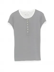 Футболка на пуговицах Alysi, серый