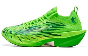 Кроссовки Feiying Plaid 2.0 мужские, низкие, глянцево-зеленые/безумно-зеленые QIAODAN, Bright Abyss Green