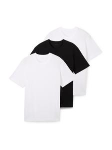 Рубашка TOM TAILOR, черный/белый