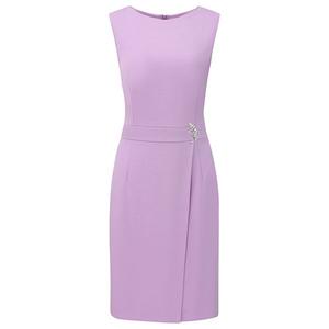 Женское платье-карандаш с имитацией запаха, без рукавов, с лодочкой, для офиса, длина до колена Inspire Chic, Light Purple
