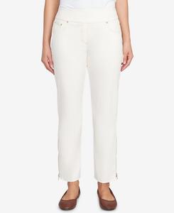 Укороченные брюки с застежкой-молнией по низу Ruby Rd, Ivory