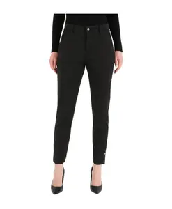Черные хлопчатобумажные штаны-сигареты Liu Jo, черный