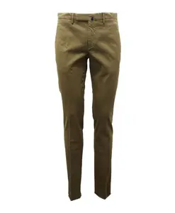 Удобные зеленые брюки из хлопковой смеси Incotex, зеленый