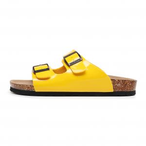 Golofi Тапочки-слайды унисекс, желтый, розово-красный