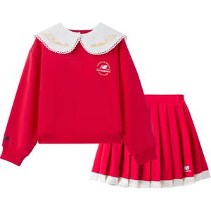Детский комплект из юбки New Balance, красный