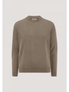 Вязаный пуловер Hessnatur Regular из чистого органического хлопка цвета глины