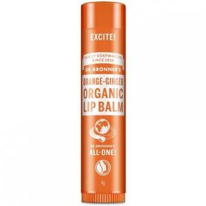 Бальзам для губ Dr Bronner'S «Апельсин и имбирь» с органическими маслами и без синтетических ингредиентов 4G, Dr. Bronner'S