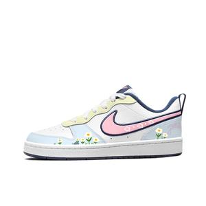 Детские скейтерские кроссовки Court Borough для младших школьников Nike, белый/синий/розовый/желтый