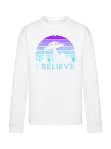 Рубашка F4NT4STIC I Believe Ufo Alien Raumschiff Retro, белый