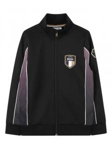 Кардиган из ткани пике BOSS Kidswear, черный