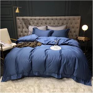 IBDRYKK Комплект постельного белья черный жаккардовый хлопковый 1000TC Blu