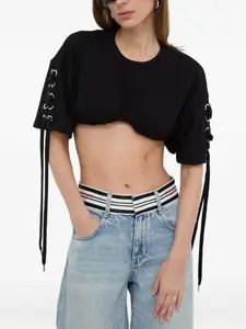 Топ с люверсами и шнуровкой Pinko, черный