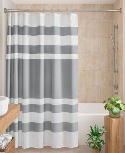 Шторка для душа spa waffle 3m-scotchgard, 108" x 72" Madison Park, Grey