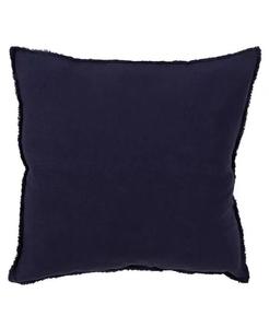 Льняная декоративная подушка с бахромой, 20 x 20 дюймов Saro Lifestyle, синий