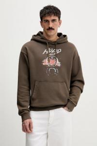 Хлопковая толстовка Hugo Blue, коричневый