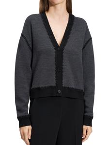 Кардиган из шерстяного одеяла Theory, цвет Pestle Melange Black