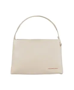 Сумка через плечо из зернистой кожи, цвет слоновой кости. Alexander Smith, бежевый