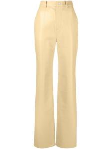 Nanushka прямые брюки с завышенной талией, нейтральный цвет