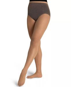 Женские классические колготки в сетку со швом Capezio, коричневый