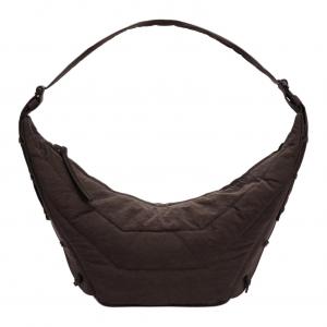 Lemaire Нейлоновая сумка-круассан через плечо среднего размера унисекс тёмный шоколад