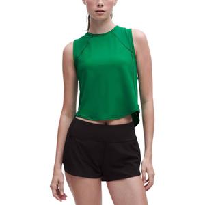Кроп спортивная майка для женщин Lululemon, зеленый