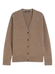 Кардиган с V-образным вырезом и застежкой на пуговицы 'S Max Mara, коричневый