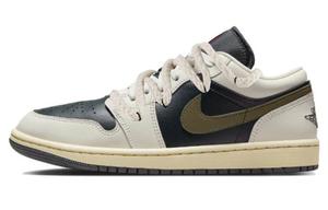 Кроссовки Air Jordan 1 Vintage Basketball Shoes Women's Low-top Green, зеленый