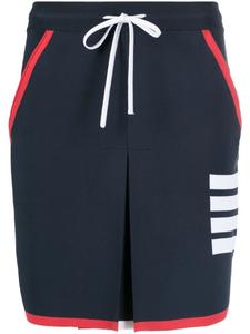 Thom Browne плиссированная юбка мини с полосками 4-Bar, синий