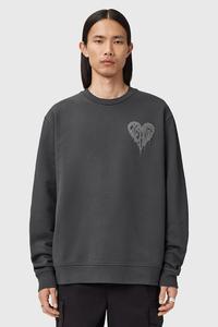 Хлопковая толстовка TRIP Allsaints, серый