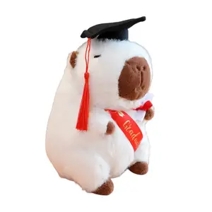 Креативная выпускная капибара 14 40 лет плюшевая кукла 25см высота DUOAI