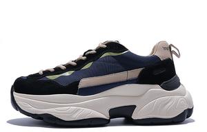 Кроссовки женские толстые низкие Junjali, цвет Navy Blue - Fleece-Lined