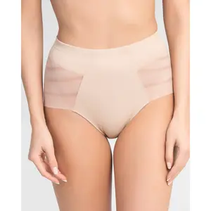 Пояс трусиков среднего контроля из атласной микрофибры с фатином Dim, натуральный