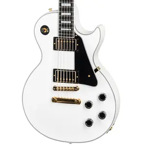 Gibson Custom Les Paul Custom с накладкой из черного дерева - альпийский белый