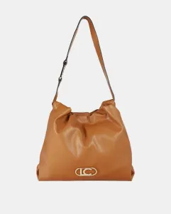 Сумка-шоппер из искусственной кожи с овальным логотипом LC Lola Casademunt, песочный