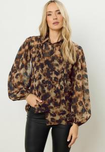 Блуза Long Tall Sally Button-down blouse, Brown