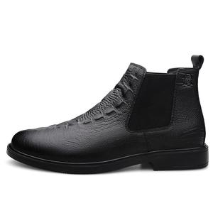 LAORENTOU Короткие мужские ботинки челси, черные