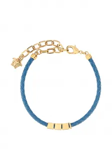 Кожаный браслет Versace, золотой