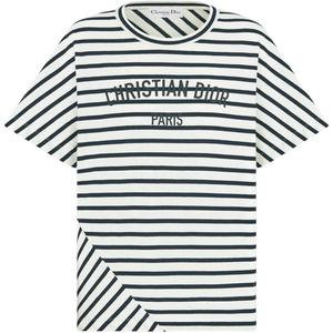 DIOR Футболка SS25 Regular женская синяя белая