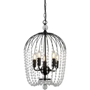 Подвесной светильник Shower 5Lt Pendant E14 1 шт. Searchlight, Schwarz und Klar