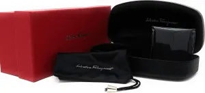 Солнцезащитные очки Salvatore Ferragamo прямоугольной формы SF959S 001, черные, 55 мм 959, Black