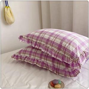 ZUIAI Наволочка из стираного хлопка с рюшами