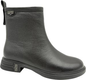 Кожаные ботинки премиум-класса до щиколотки, классический стиль Челси, плоская подошва, текстурированная подошва, повседневная носка Generic, Black