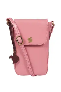 Маленькая кожаная сумка через плечо 'Buzz' Conkca London, розовый