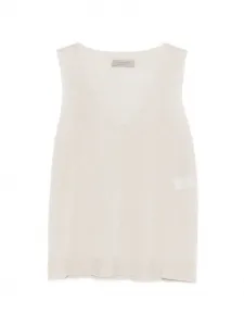 Топ-майка с V-образным вырезом D.Exterior, бежевый