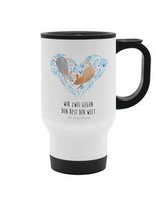 Белая кофейная кружка с мышами и сердцем с надписью Mr. & Mrs. Panda